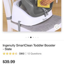 Brand New Ingenuity SmartClean Booster Seat