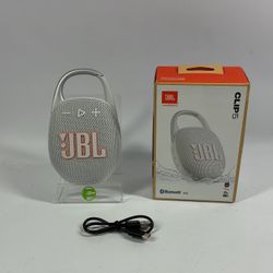 JBL CLIP 5 Portable Waterproof Bluetooth Speaker White CLIP5