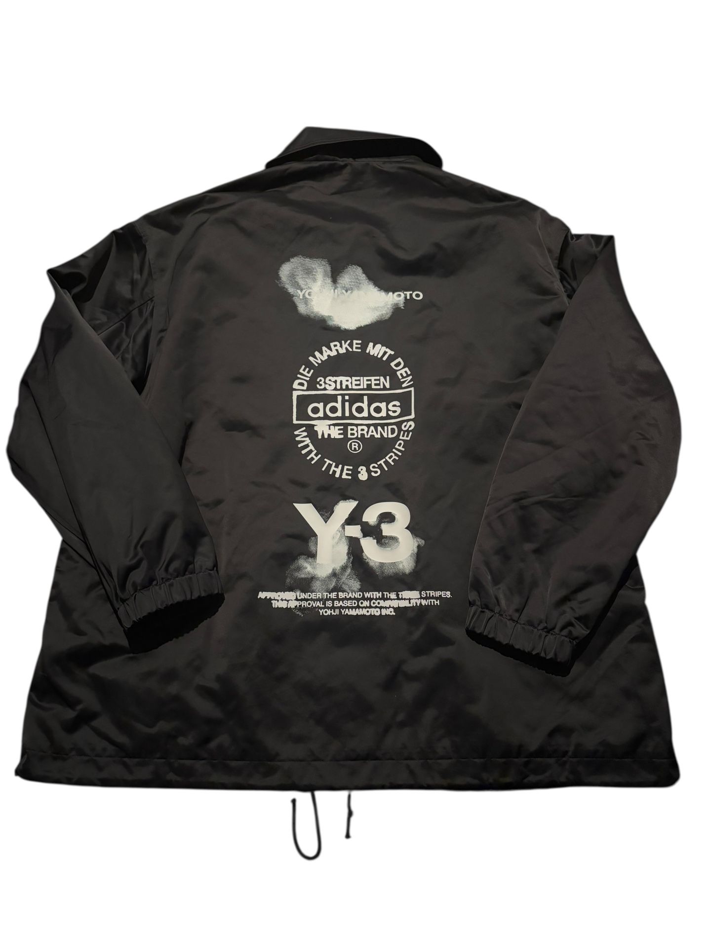 Y-3 Adidas Coaches Mens XL Black Jacket