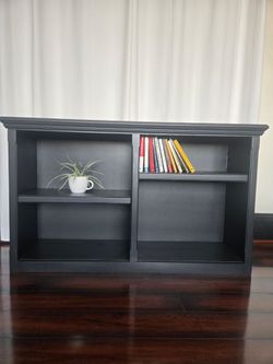 Modern Black Bookcase / Media Console / TV Stand