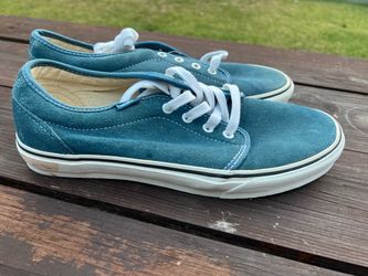 Vans Low-Top Suede Sneakers Teal Blue