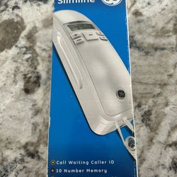 GE Corded Slimline Phone Single Line with Caller ID White #29281GE1 Brand-New