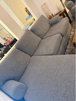 Couch and oversized chair