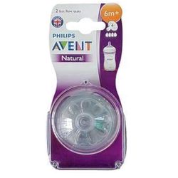 Philips Avent Anti-Colic Fast Flow Nipple for Avent Anti-Colic Baby Bottles, 6 Months+ (Pack of 2)2