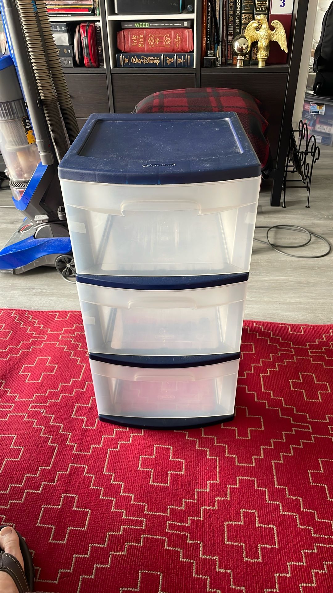 Sterlite Plastic Storage Drawers. 12x14x24”. Wheels Included. 