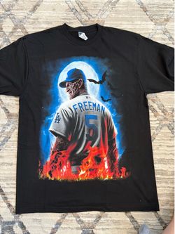 Freddy Krueger Freddie Freeman LA Dodgers Graphic T-Shirt available in S, M, L, XL, 2XL, 3XL