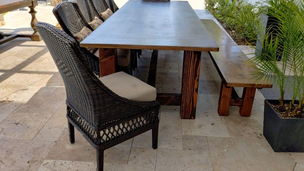 Outdoor/Indoor Rustic Farmhouse Tables.