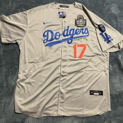 Dodgers Jersey Gray 17 Ohtani 2024 World Series XXX, XX,  XL