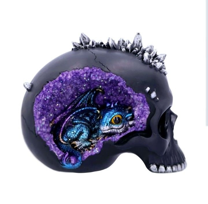 Baby👶Dragon Hiding InCrystal 🔮 Skull💀