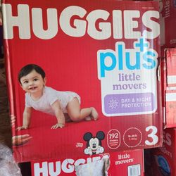 Huggies 3 , 192 Count $40 Each Box. 