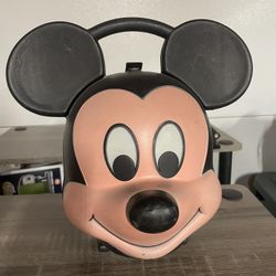 VINTAGE 80s Aladdin Disney Mickey Mouse Head Mickey Thermo Lunch Box