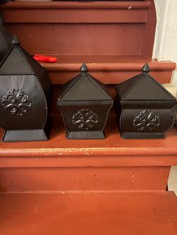 Decorative Black Containers Set