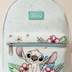 Loungefly Disney  Lilo and  Stitch Hibiscus Flowers Sketch Mini Backpack