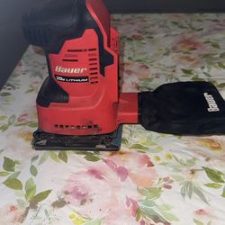 BAUER 20V Cordless, 1/4 Sheet Sander with Dust Bag 