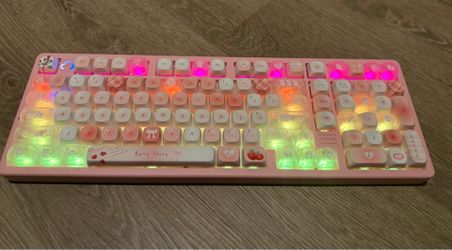 Custom YUNZII AL98 Mechanical Keyboard – Wisteria Switches + Berry Story MOA Keycaps
