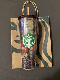 Starbucks floral Metallic cup