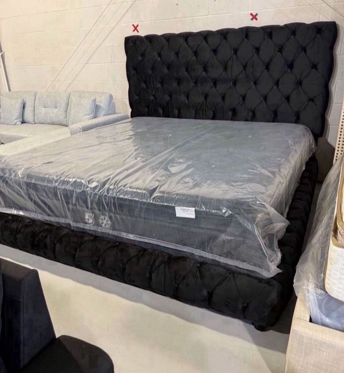 NEW Black Platform Bed Frame Queen and King Size