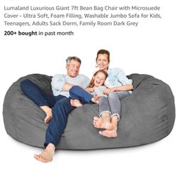 Lumaland Luxurious 7’ Bean Bag Sofa