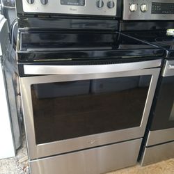 Whirlpool Glass Top Stove Stainless Steel Everything Works Good 👍