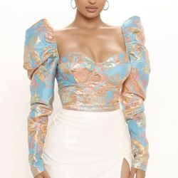 Fashion Nova Glamour Top / Blusa CropTop