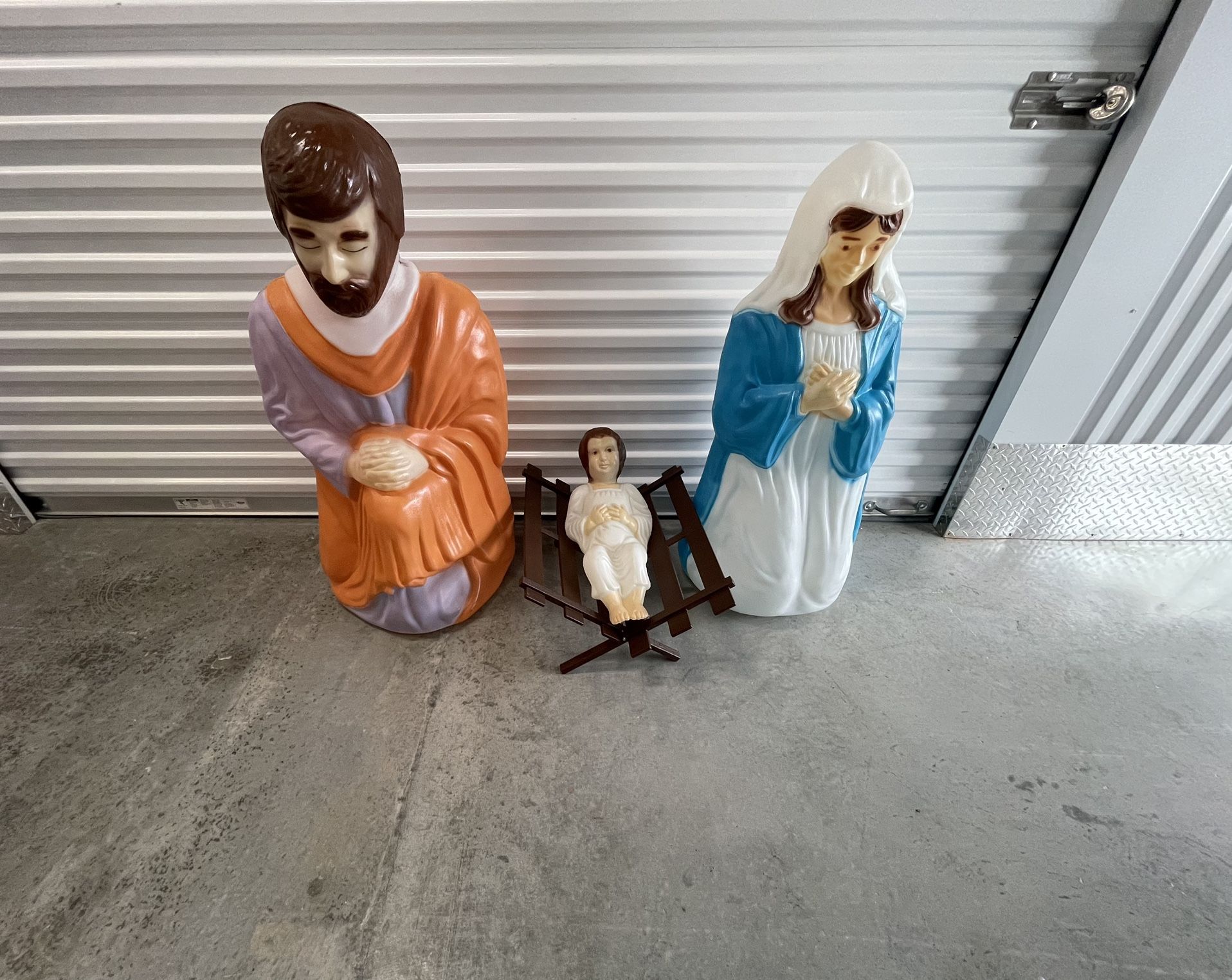 Vintage Rare Empire Blow Mold Nativity Set 40" Brand New Christmas Joseph Mary Jesus Model 1554 Lifesize Large