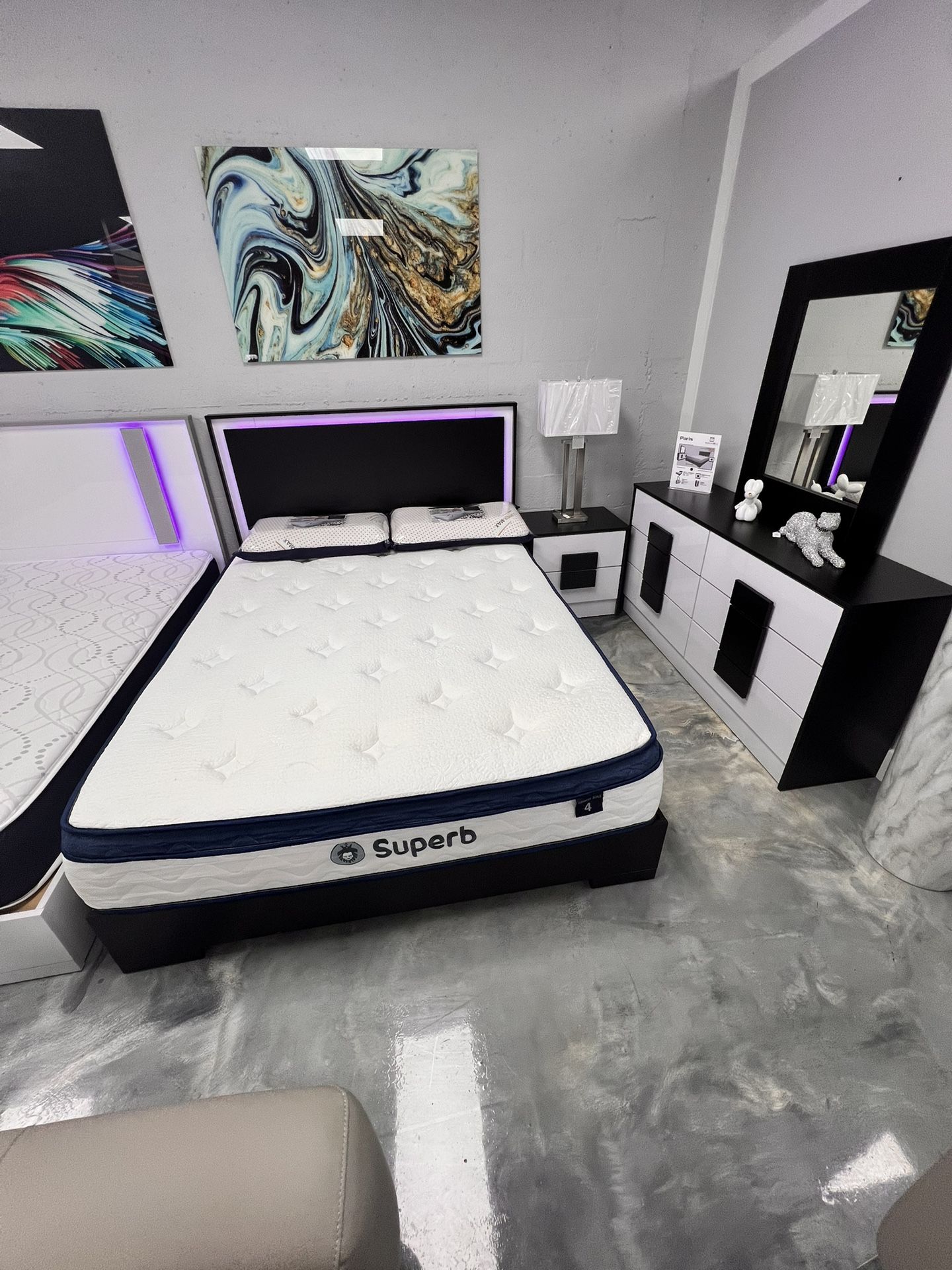 Brand New Queen Bedroom Set with Mattress / Juego de Cuarto con Colchon Nuevo a Estrenar … Fast 🚚