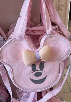 Disney Parks Halloween Pastel Minnie Pumpkin Mini Tote Bag Canvas NEW