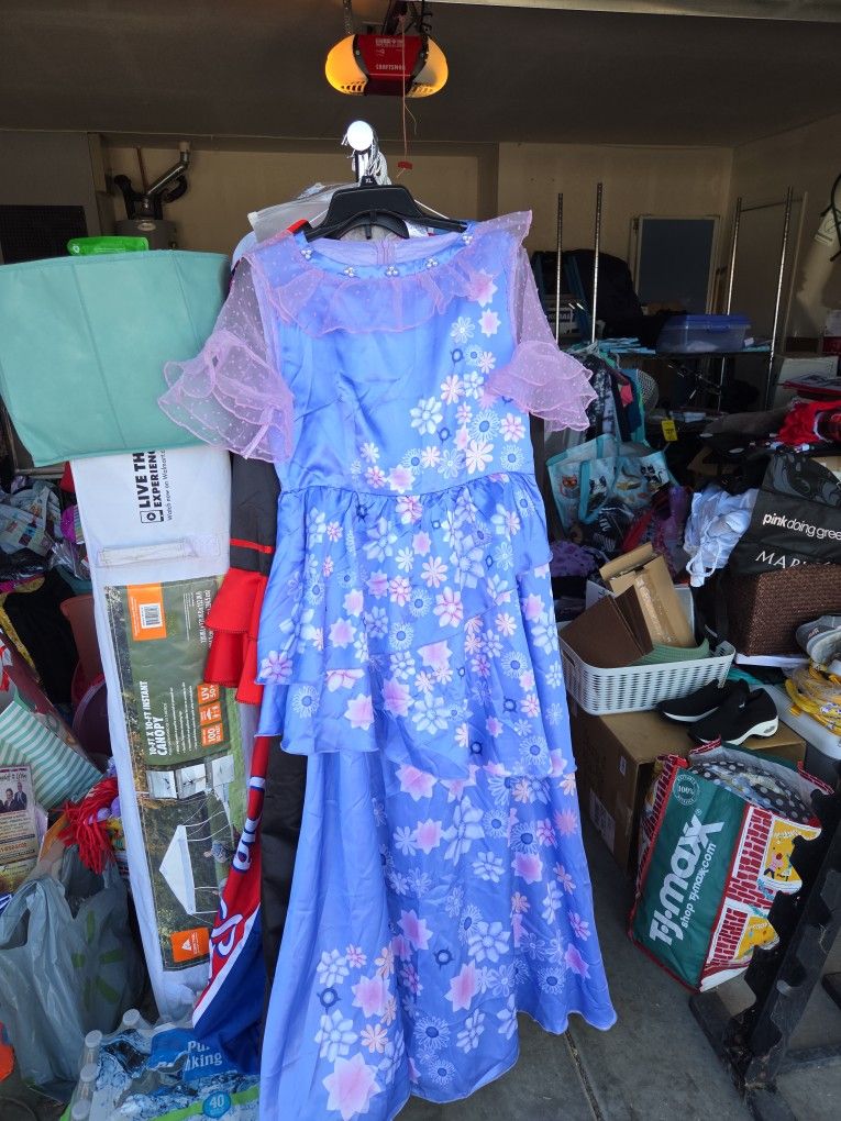 New Purple Flower Princess Dress Size Large Halloween Costume