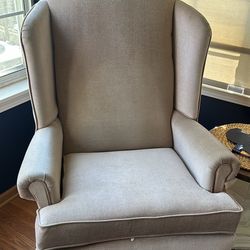 Lovely Blush Vintage Wingback Chair
