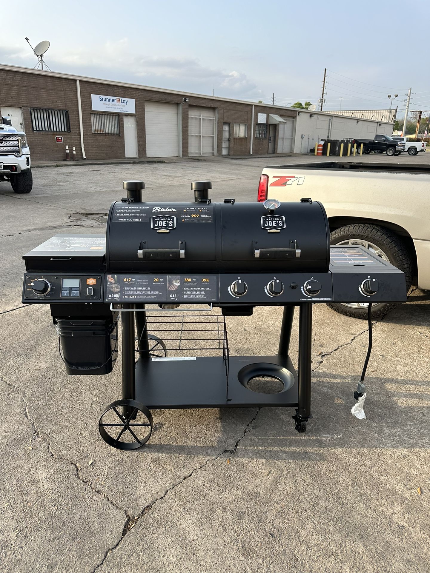 OKLAHOMA JOE'S Rider Combo Gas and Pellet Grill in Black with 997 sq. in. Cooking Space