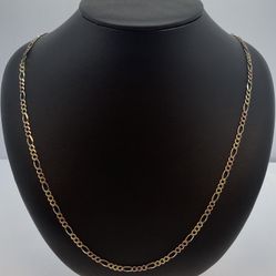 10K GOLD FIGARO CHAIN. NEW.