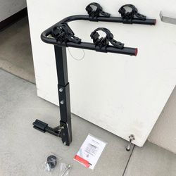 (New) $45 Tile Foldable 2-Bike Rack Mount Bicycle Carrier for 2” Hitch Trucks SUVs 70lbs Max