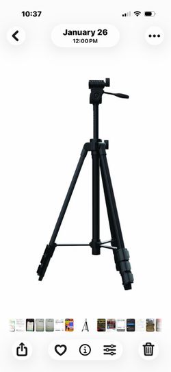 Black Camera Tripod with Pan Head