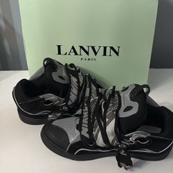 Lanvin Curb Black Grey Reflective Sneakers