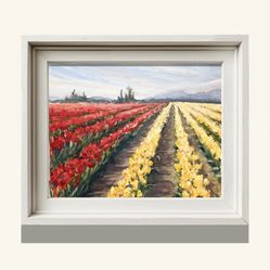 Skagit Valley Tulips Original Oil Painting 