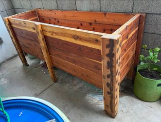 Brand New Custom Made Redwood Planter Bed