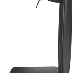  LCD Computer Monitor Free-Standing Desk Stand Riser, Height Adjustable with Tilt, Swivel, 360° Rotation, Black