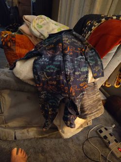 One piece zip down closer with feet baby boy 3/6 mos