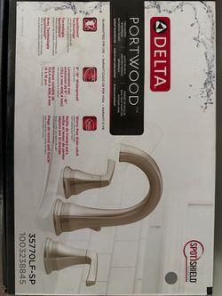 Bathroom Faucet Delta Portwood 8-inch widespread no 2-handle -Brushed Nickel