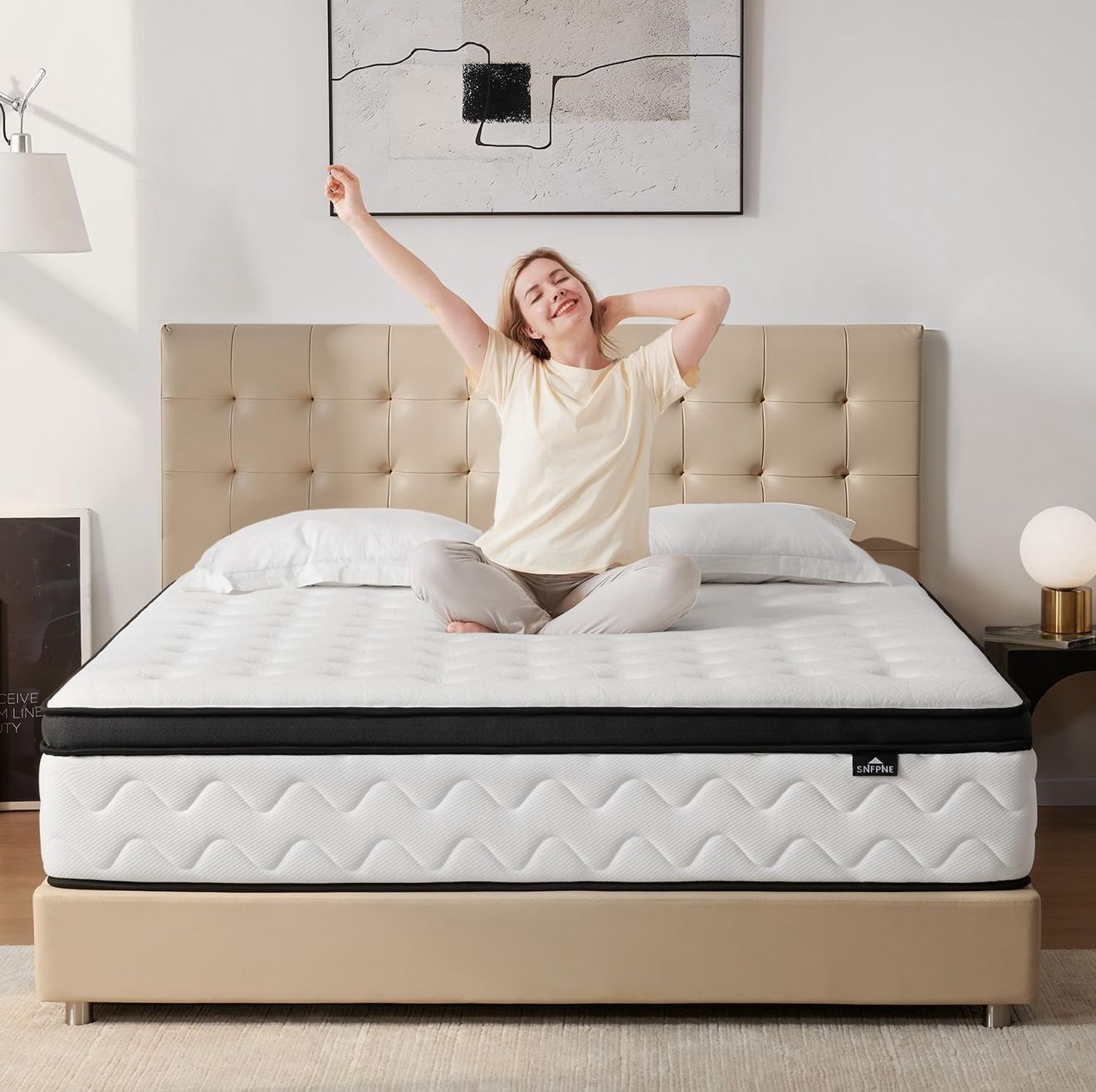 Brand New Still In The Box Full Size Mattress 12 Inch - Medium Firm Hybrid Mattress Full with Memory Foam & Zoned Pocket Springs for Pressure Relief,