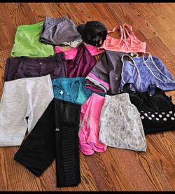 Lot Of Lululemon Items Baseball Hat Pants Leggings Tank Tops Shorts 