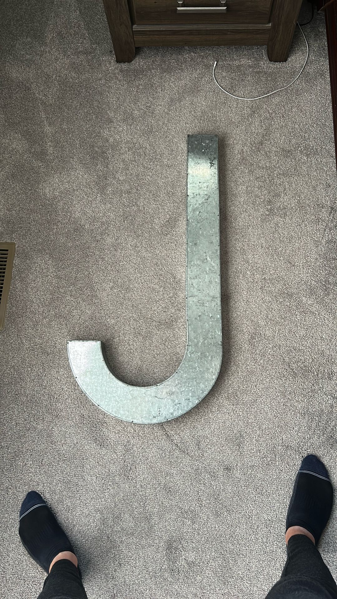 J Metal Sign