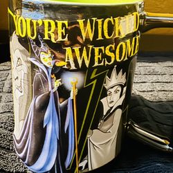 Disney Villain's You're Wicked Awesome 3D Coffee Mug Cup, Disney Parks Authentic