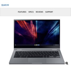 Galaxy Chromebook 2, Intel® Celeron® Processor, 64GB, 4GB RAM, Mercury Gray Laptop Computer