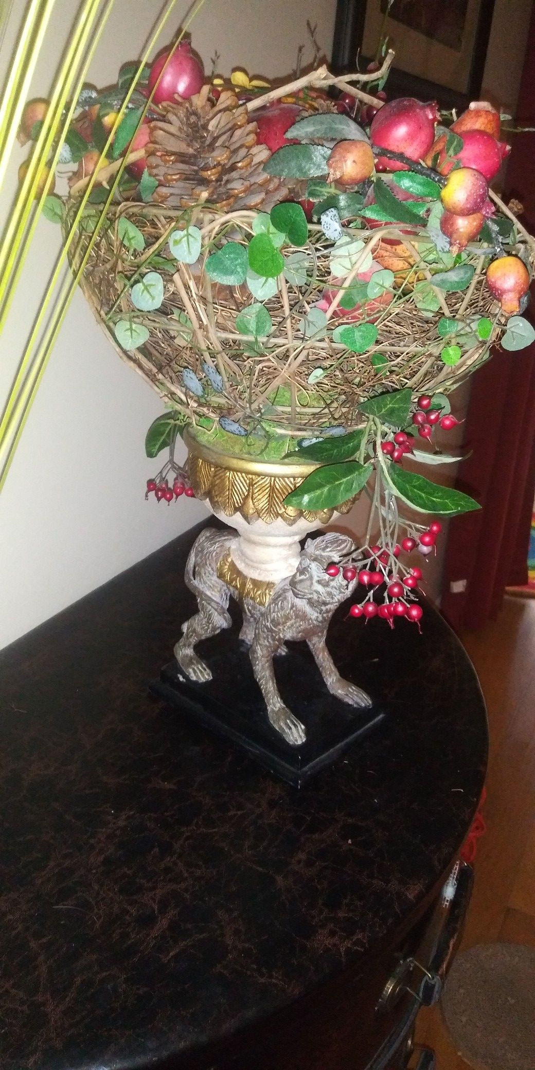 18" Monkey flower vase decor