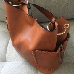 Brand New Hand Bag With Side Zipper Pockets