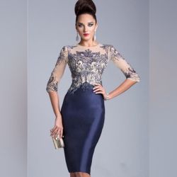 Beautiful Elegant Janique Mother-Of-The-Bride Dress - Size 10.