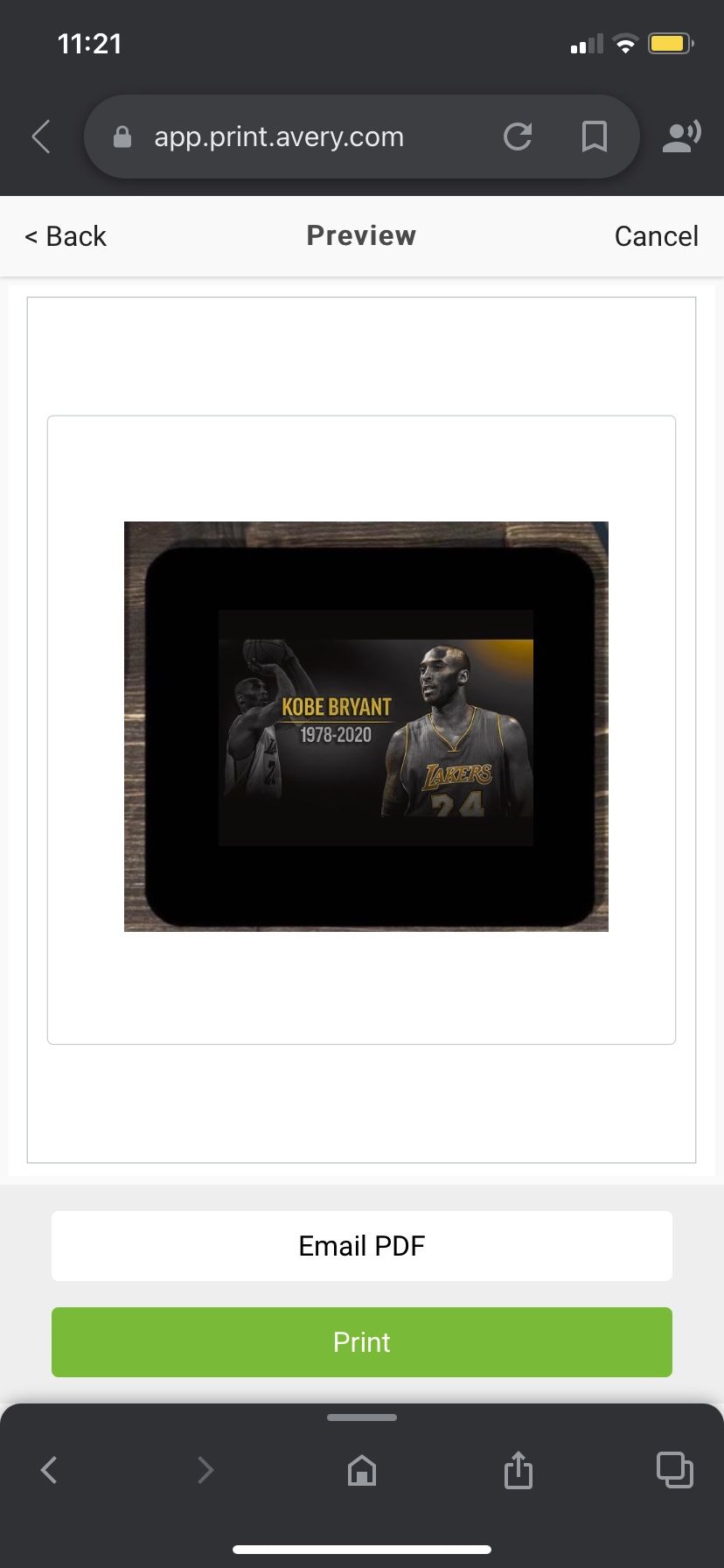 Kobe Bryant Mouse Pad