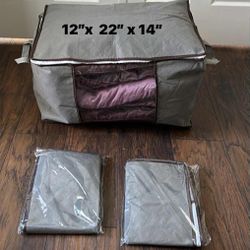 2 New Big Storage Bags Both $4 Size 12” X 22”x 14”