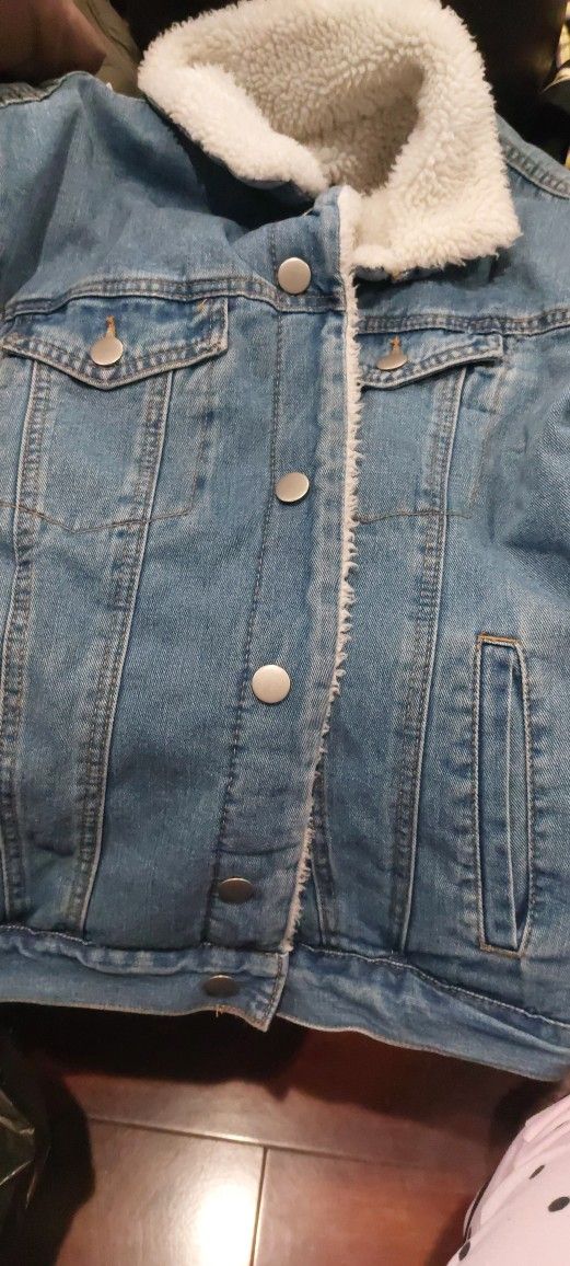 Jean Men Jacket Sz L New With Tags